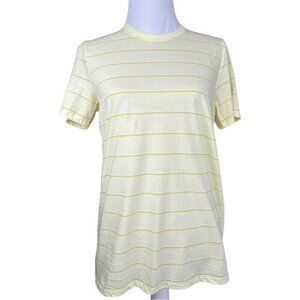 Everlane Organic Cotton Striped Crewneck T-Shirt Yellow Large NWT F-T-OCTN-CR-SS